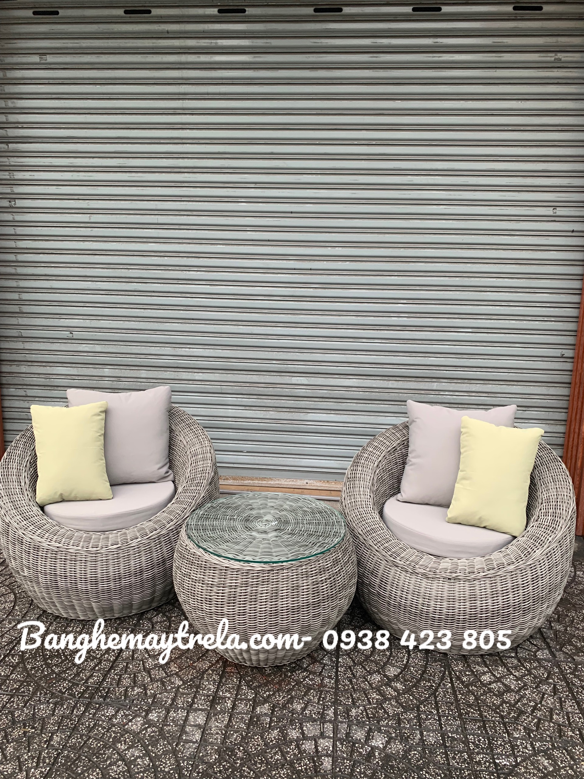 Bộ bàn ghế ban công mây nhựa